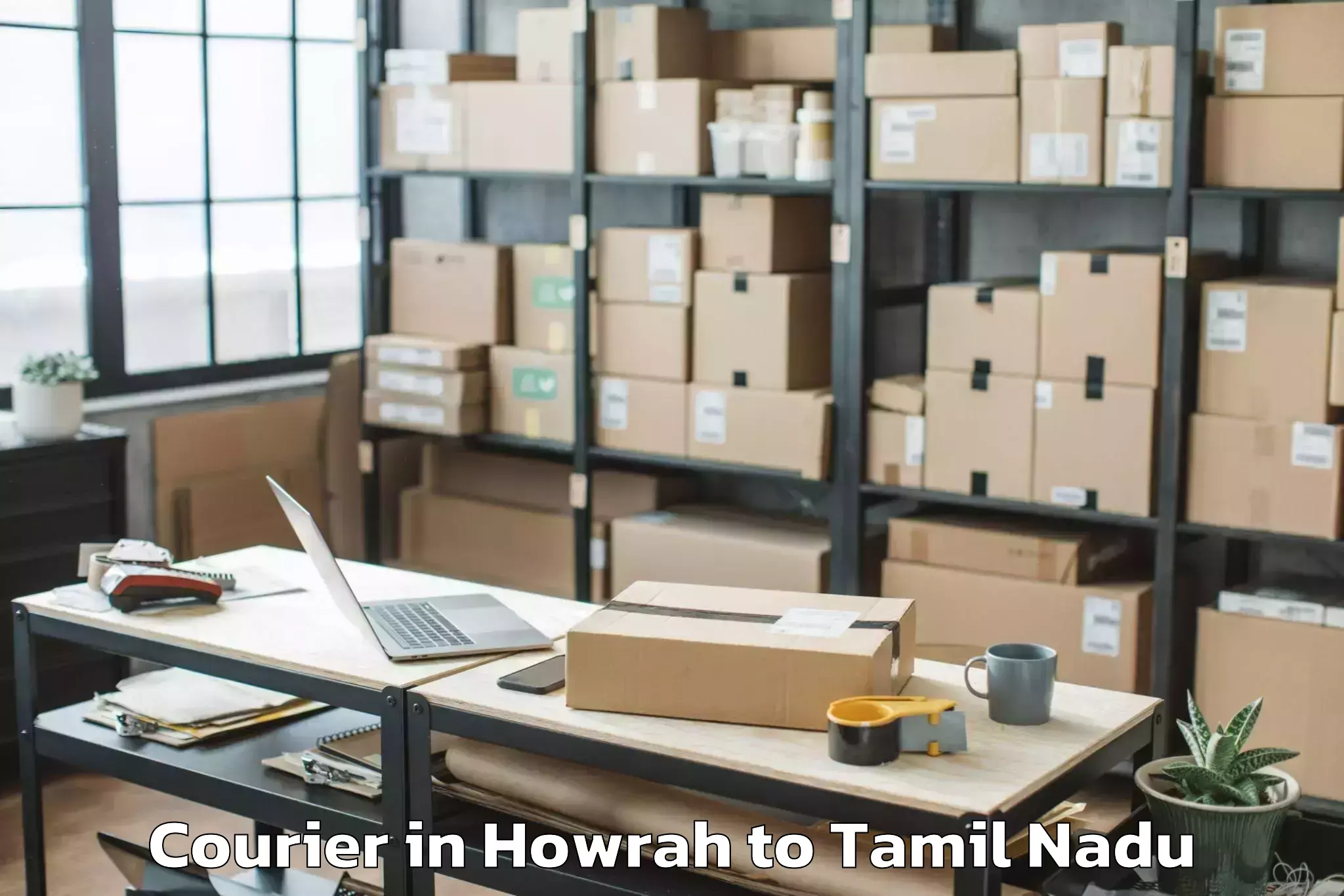 Affordable Howrah to Kadavur Courier